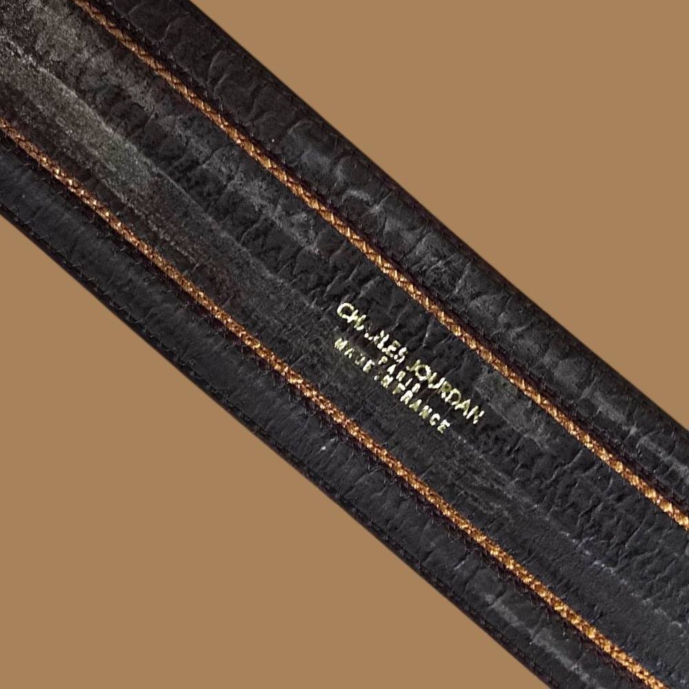 Vintage Charles Jourdan Paris Patchwork Python & Lizard Belt | Size 75 | Made in - Picture 10 of 16